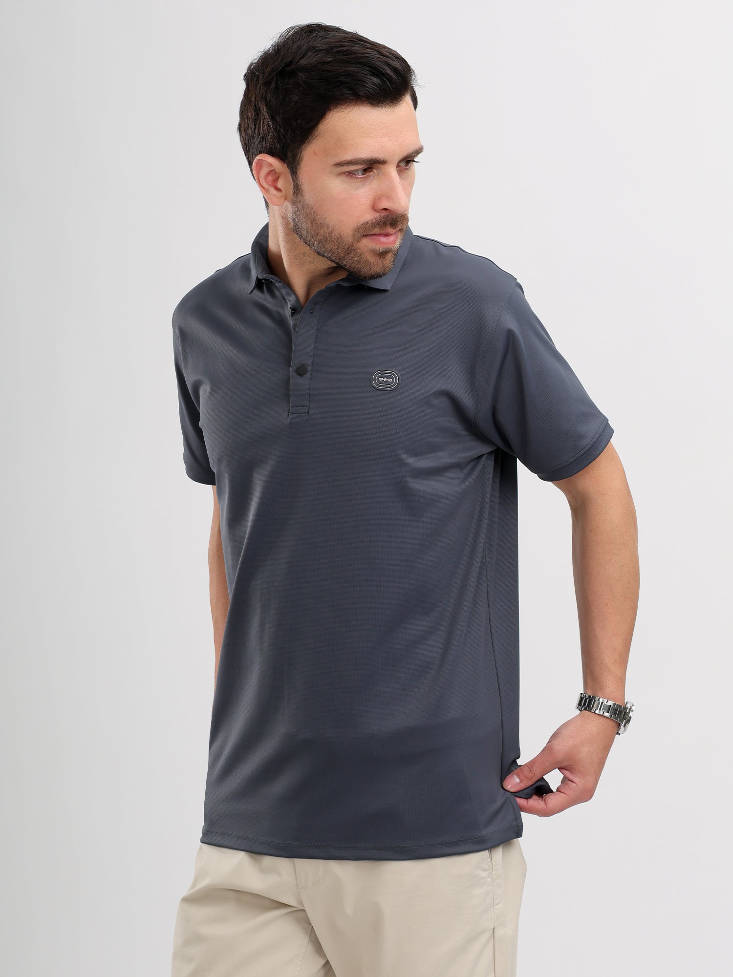 M Excess Stone Blue Classic Polo