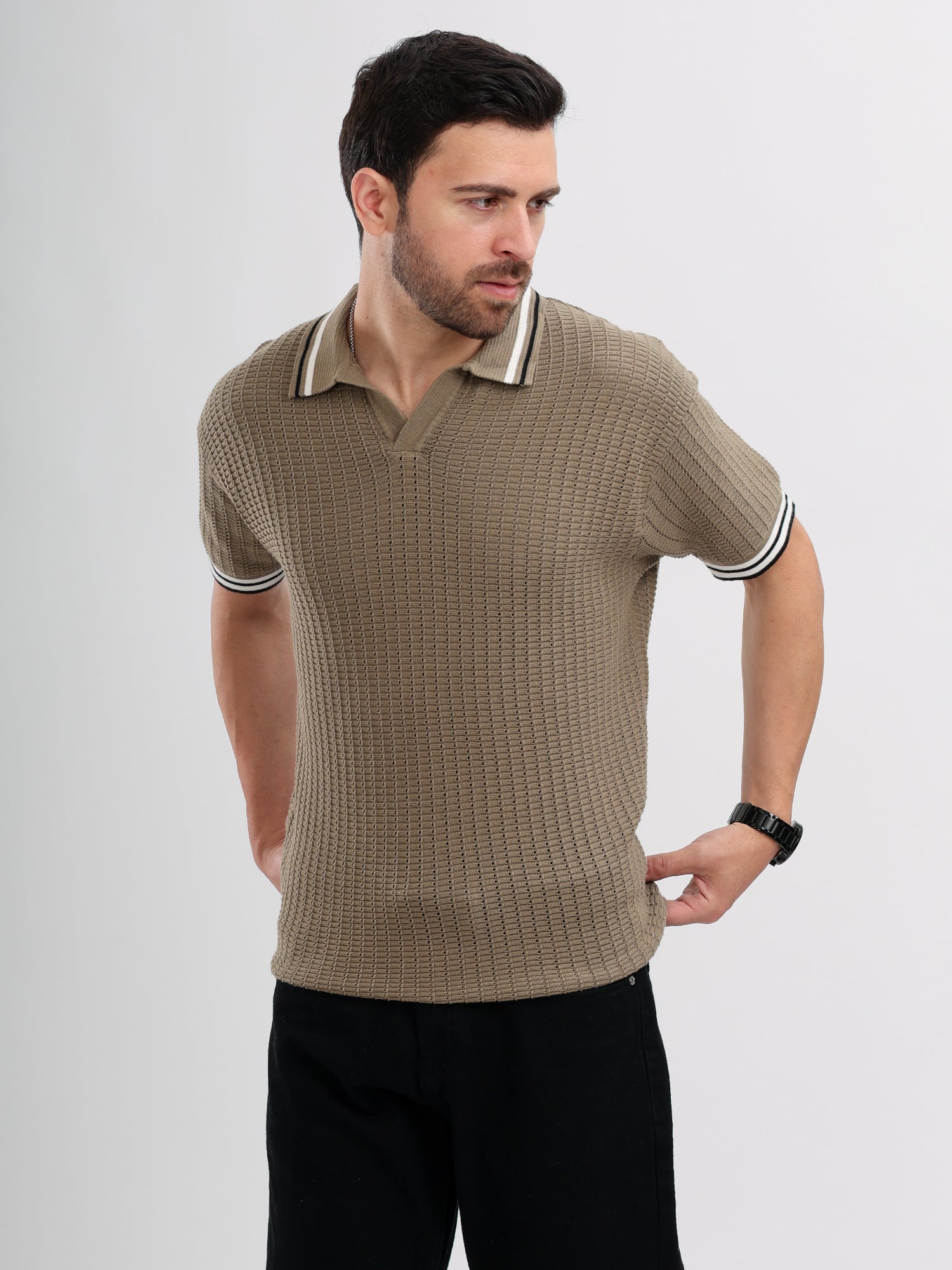 M Excess Olive Green Knit Polo