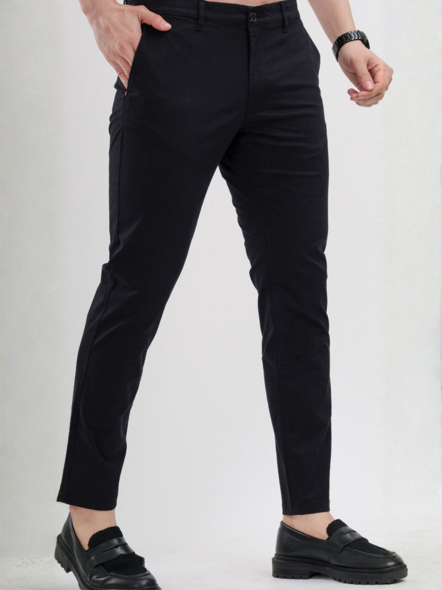 M Excess Black All Day Chinos