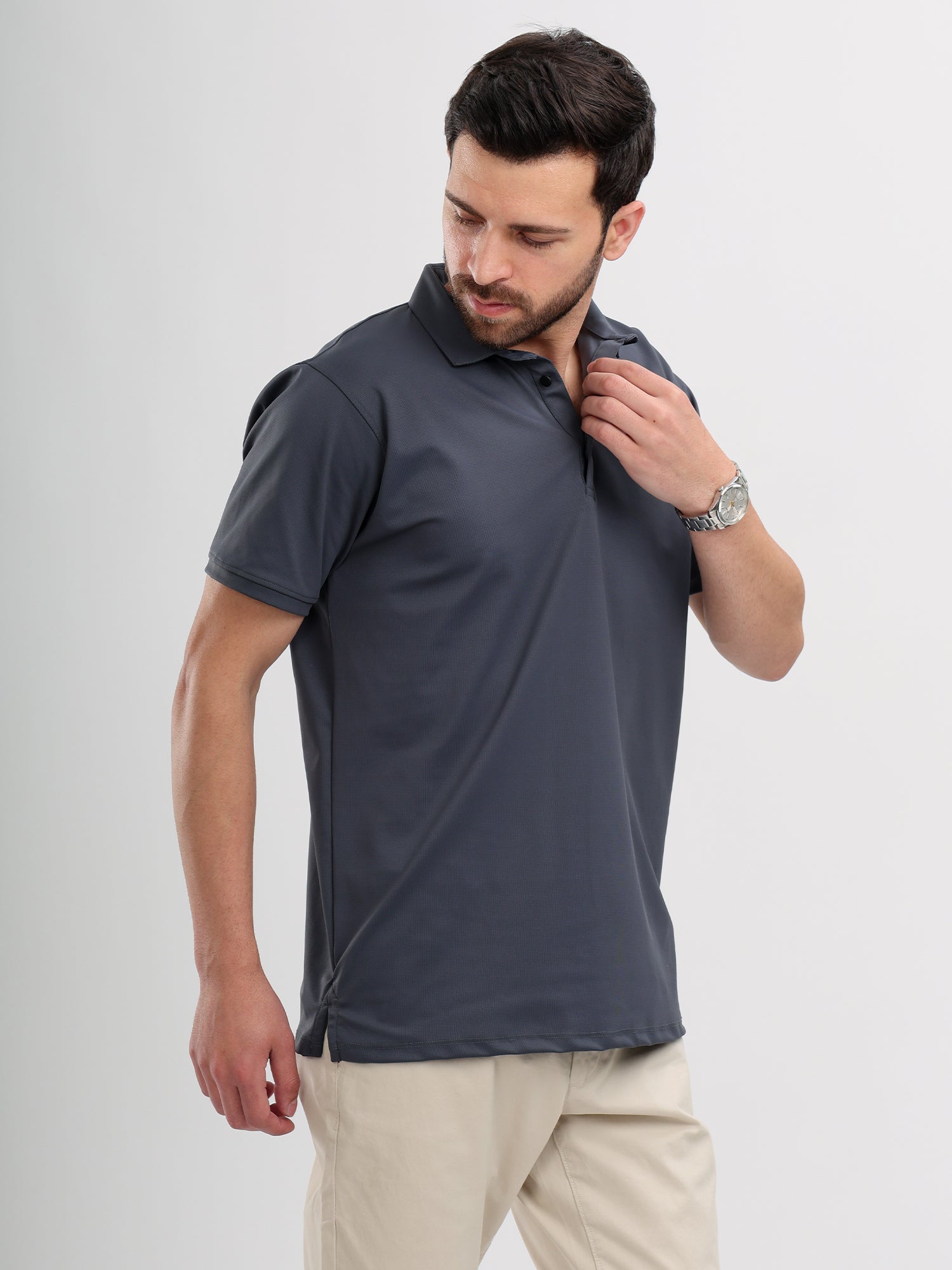 M Excess Stone Blue Classic Polo