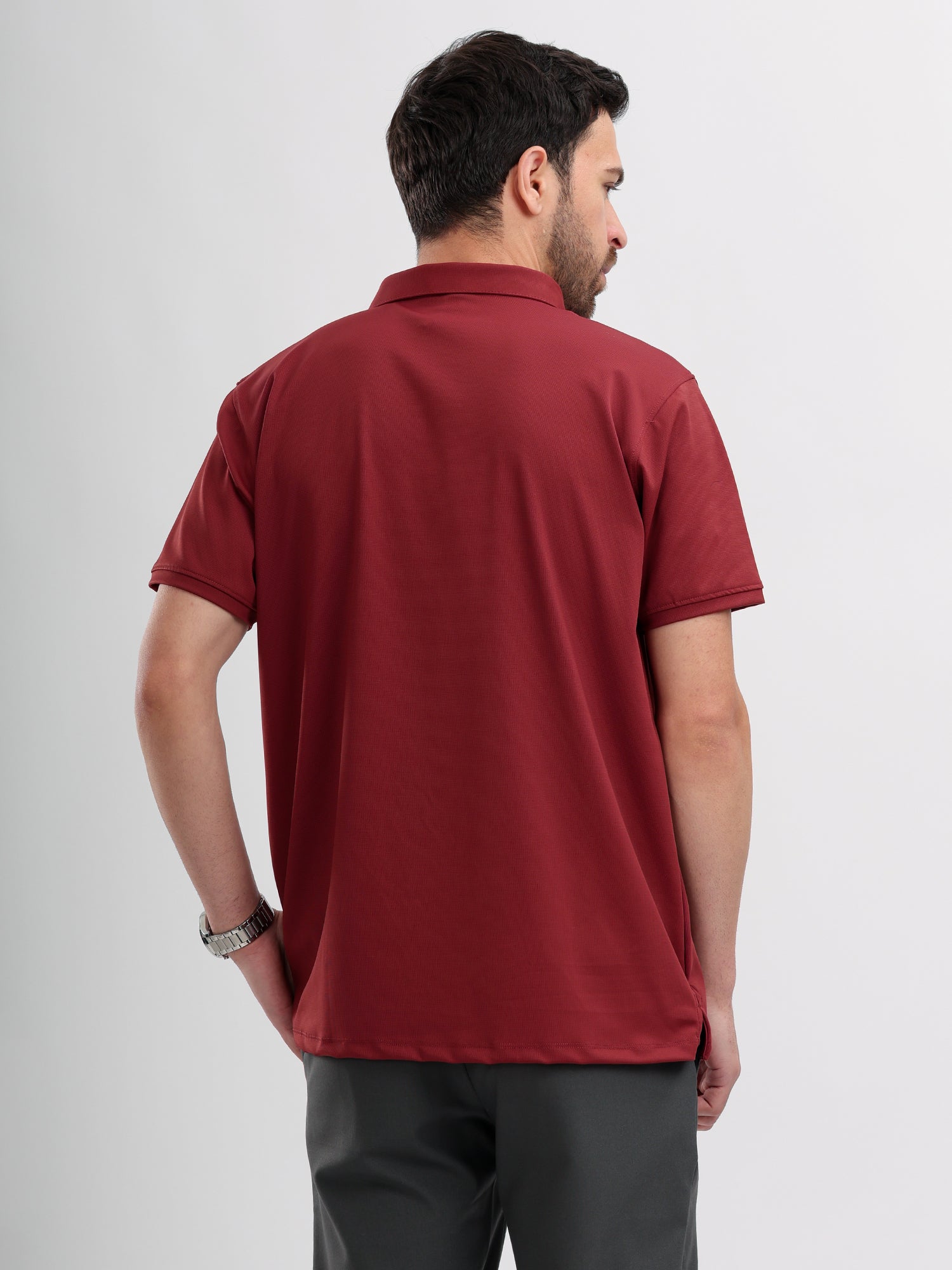 M Excess Dark Red Classic Polo