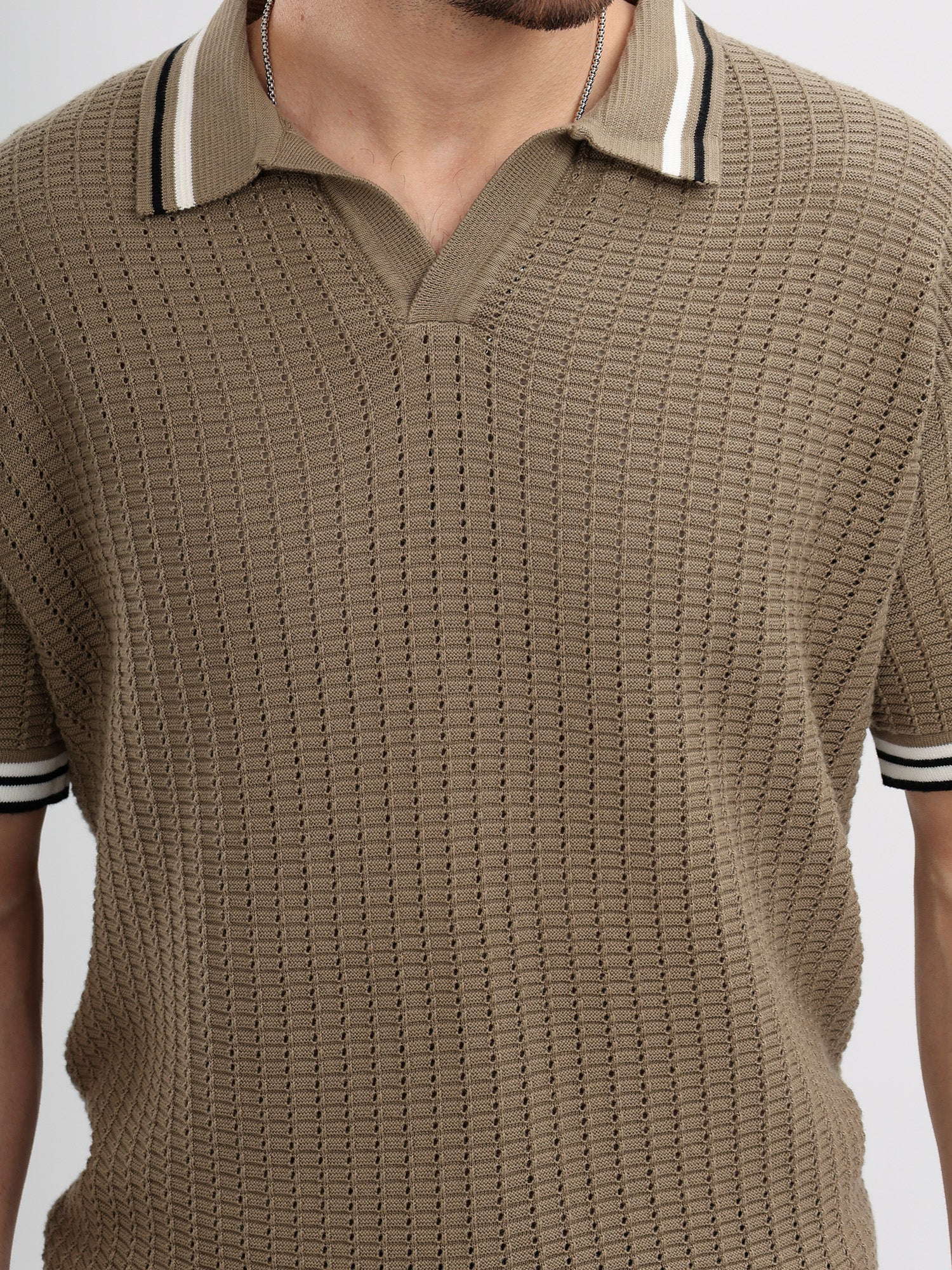 M Excess Olive Green Knit Polo