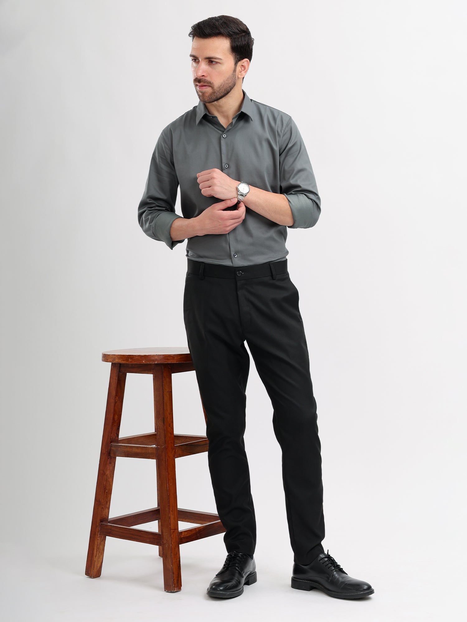 M Excess Black Everyday Formal Trousers