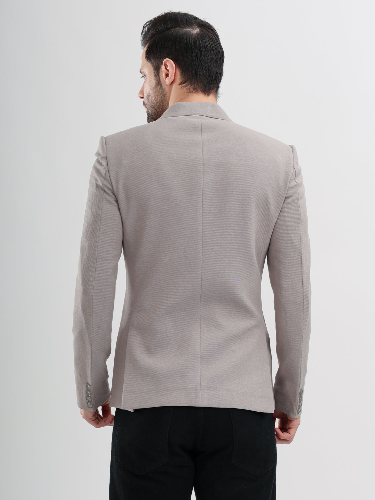 M Excess Light Grey Casual Blazer