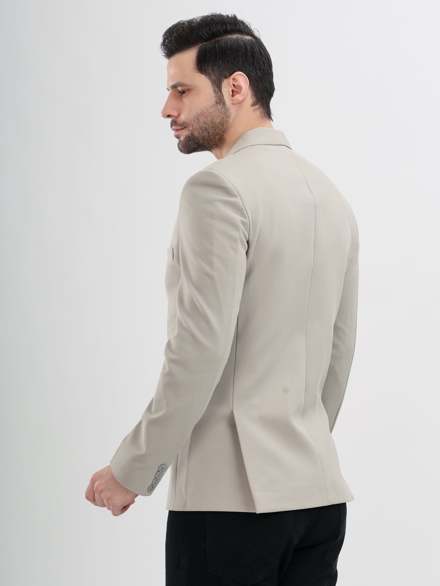 M Excess Grey Casual Blazer