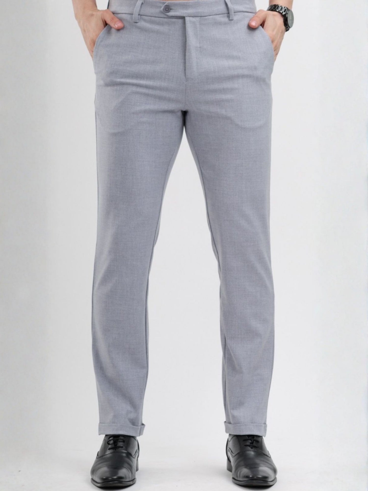 M Excess Light Grey Tailored Trousers