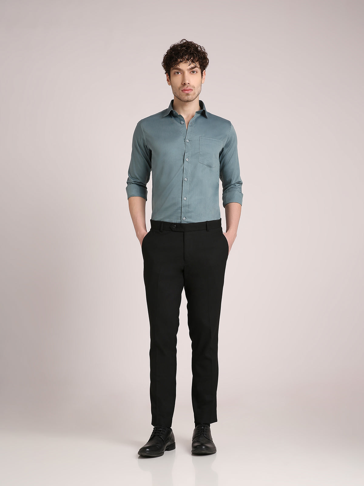 M Excess Solid Sea Foam Dress Shirt