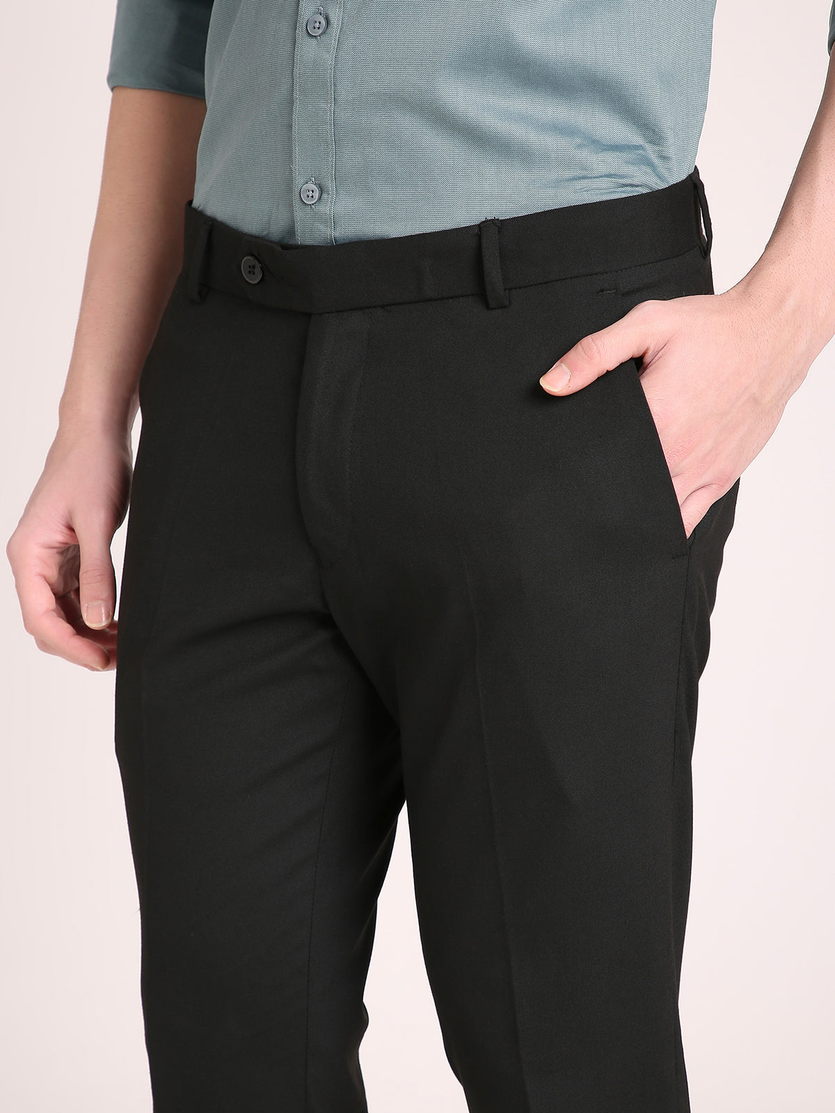 M Excess Black Everyday Formal Trousers