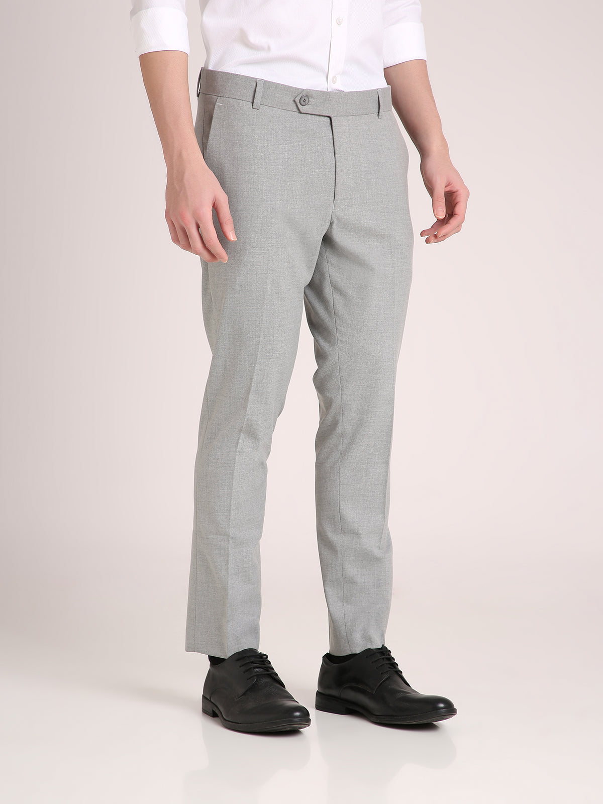 M Excess Melange Grey Everyday Formal Trousers