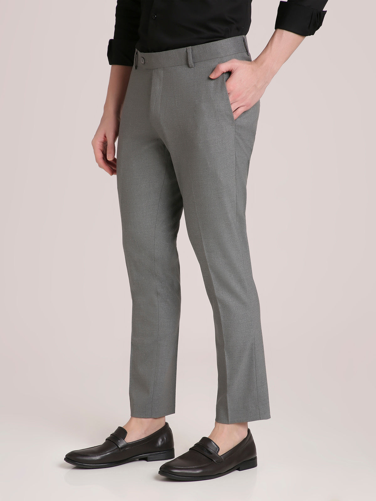 M Excess Grey Everyday Formal Trousers
