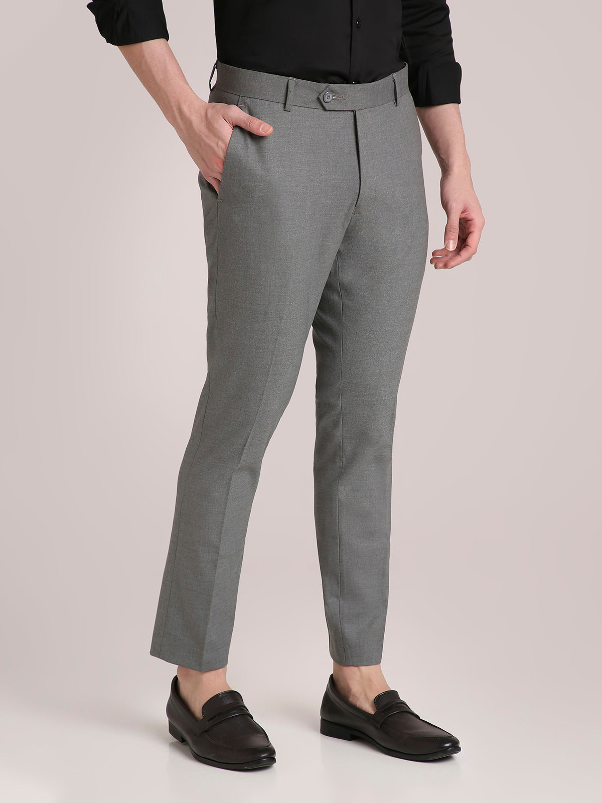 M Excess Grey Everyday Formal Trousers