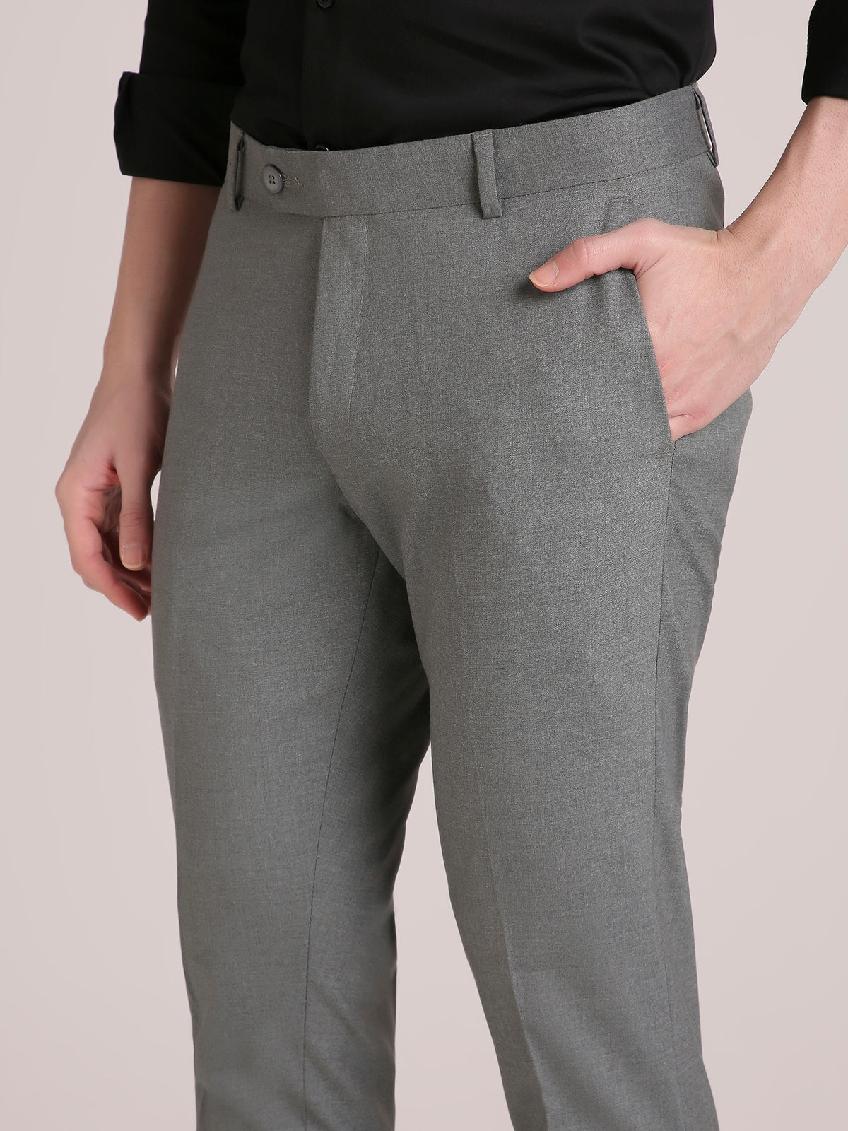 M Excess Grey Everyday Formal Trousers