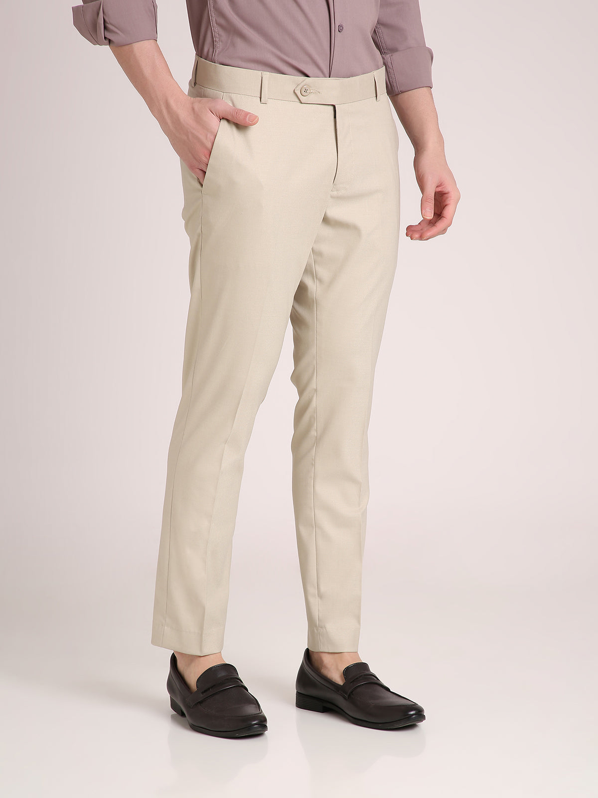 M Excess Khaki Everyday Formal Trousers